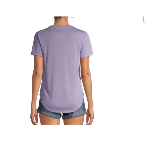 Star Wars Juniors TEE SHIRT Top Girls 7/9 Lavender Metallic Silver Yoda Wanted - Picture 3 of 9